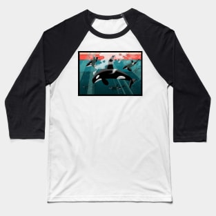 Orca pod Baseball T-Shirt